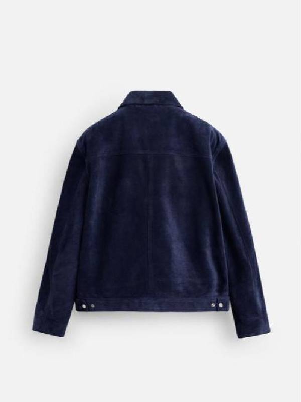 Beyond the Gates Sean Freeman Blue Suede Leather Jacket