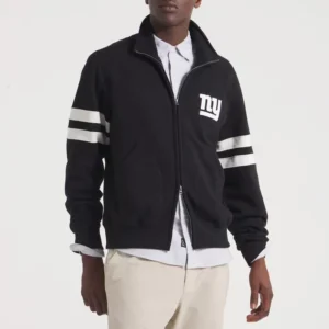 Black Striped NY Giants Fleece Jacket