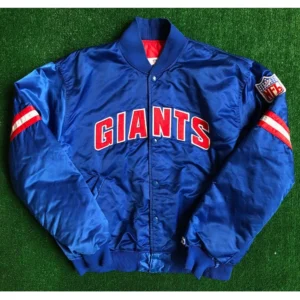 Royal Blue Giants New York Satin Jacket