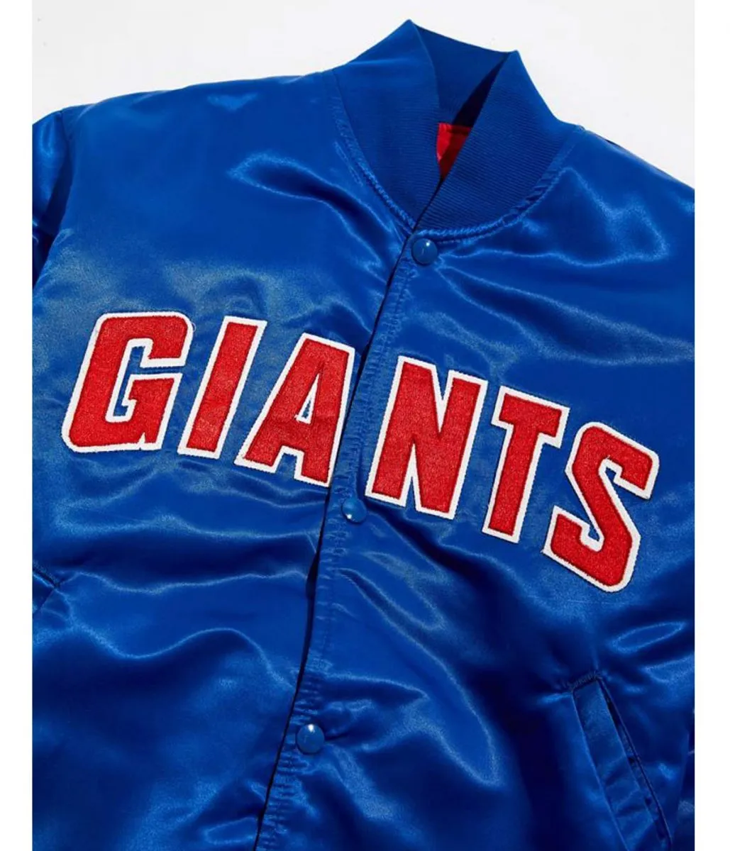 Royal Blue Giants New York Satin Jacket - Image 4