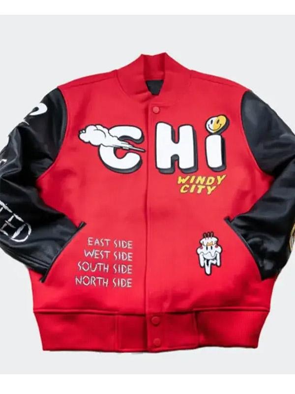 CHI Windy City Red and Black Varsity Jacket
