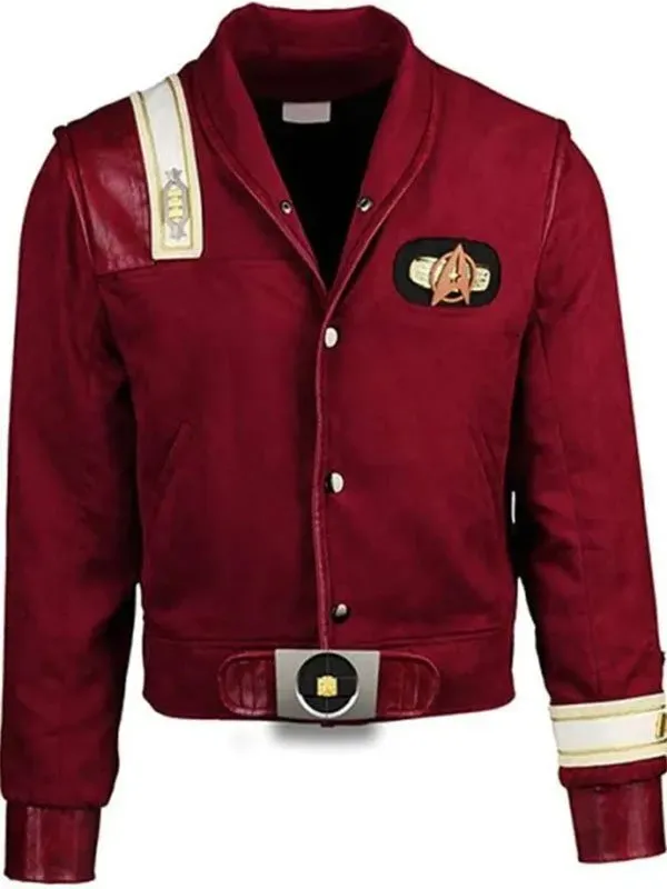 Star Trek V: The Final Frontier William Shatner Red Leather Jacket