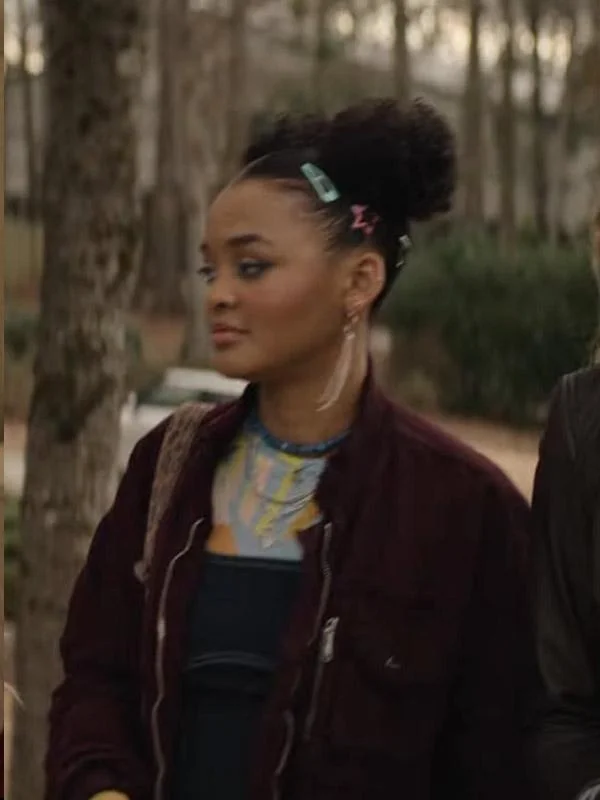 Scream 7 Celeste O’Connor Maroon Jacket