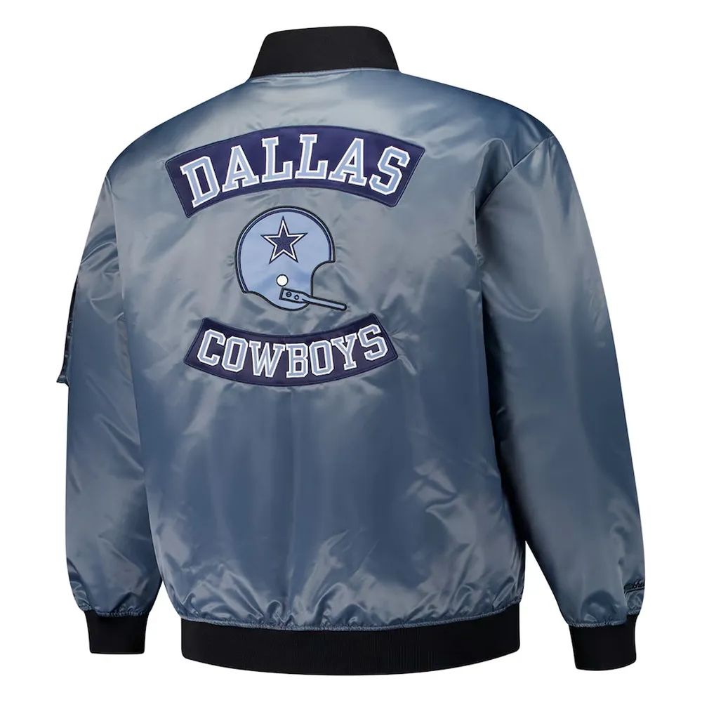 Charcoal Bomber Dallas Cowboys Full-Zip Jacket - Image 2