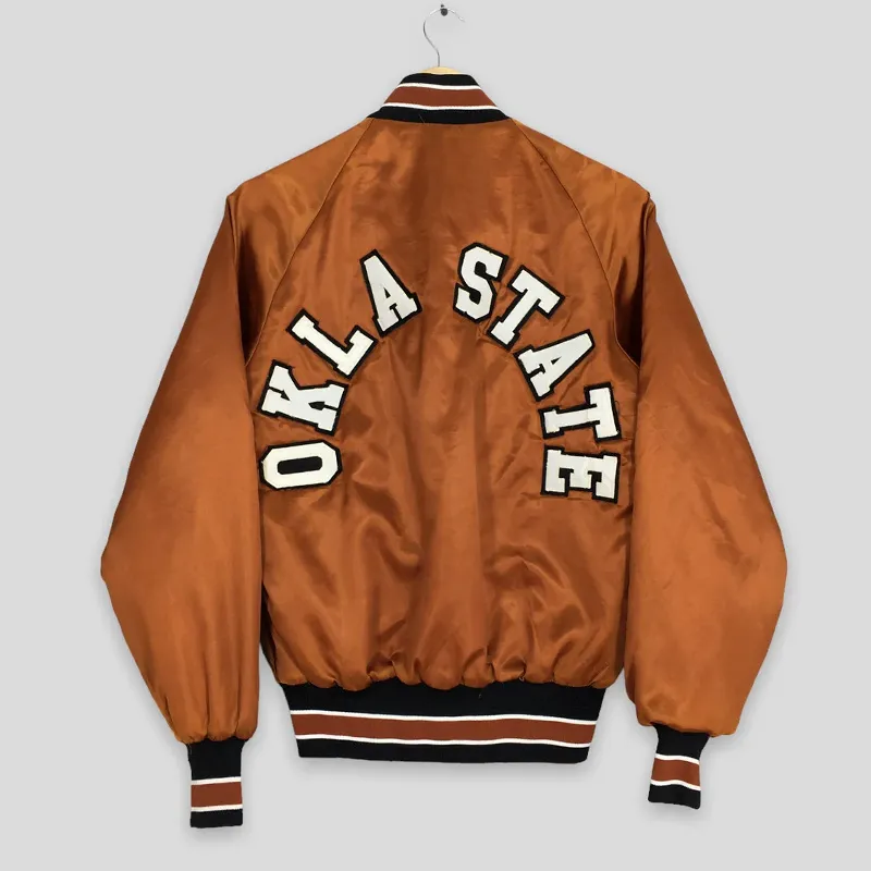 Dallas Cowboys 90’s Brown Satin Jacket - Image 2