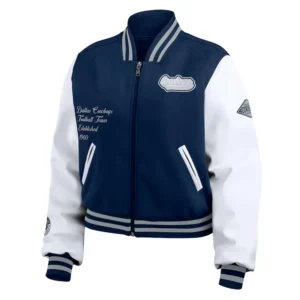 Dallas Cowboys Navy/White Varsity Full-Zip Jacket