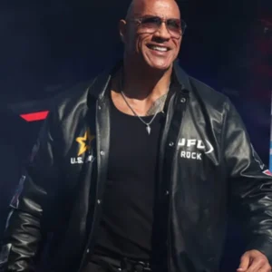 Daytona 500 Dwayne Johnson Leather Jacket