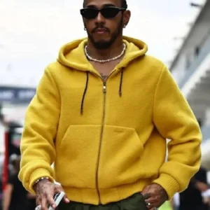 F1 GP Of United States Lewis Hamilton Yellow Hoodie
