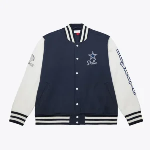 Fleece Varsity Dallas Cowboys Navy and White Jacket