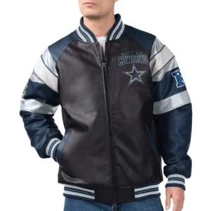 G-III Faux Dallas Cowboys Varsity Leather Jacket