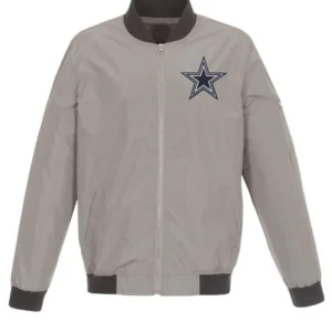 Gray Bomber Dallas Cowboys Jacket