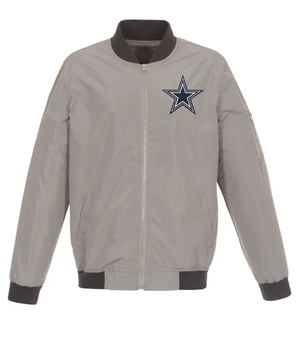 Gray Bomber Dallas Cowboys Jacket