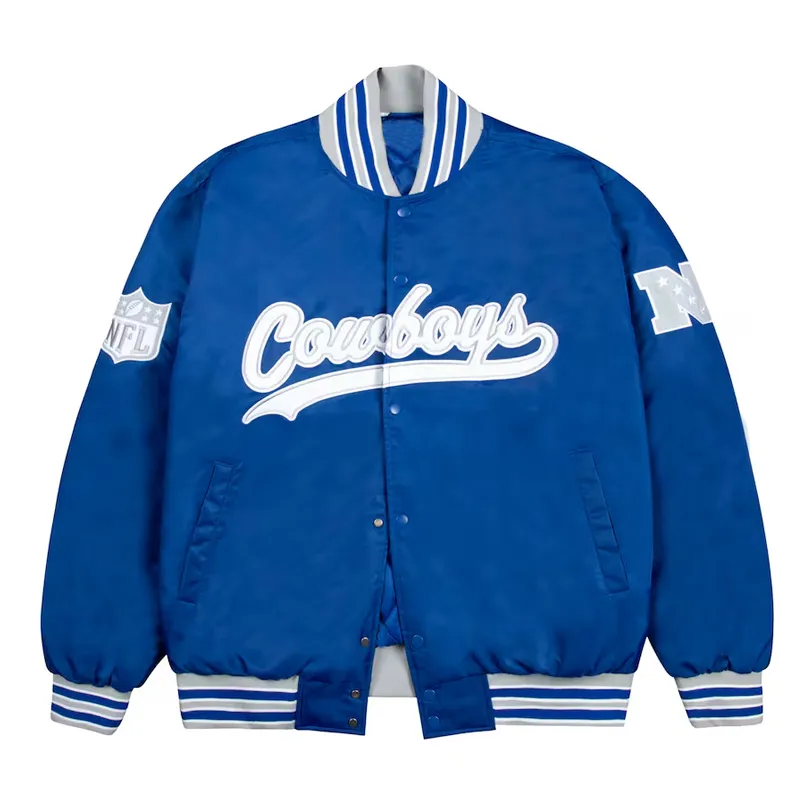 Dallas Cowboys Rib Bomber Blue Jacket
