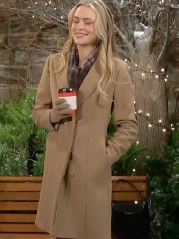 The Young and the Restless S53 Hayley Erin Brown Coat - Image 2