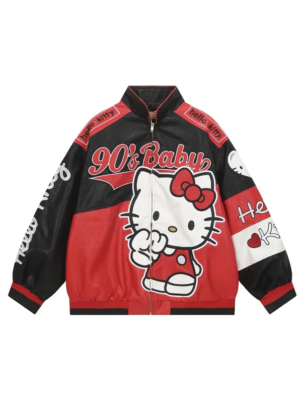 Hello Kitty 90s Baby Leather Jacket