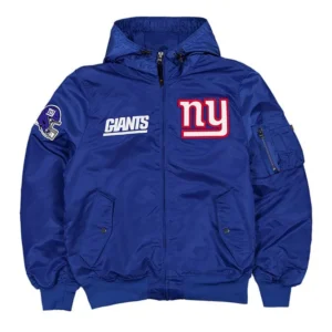 Historic L-2B NY Giants Hooded Bomber Jacket