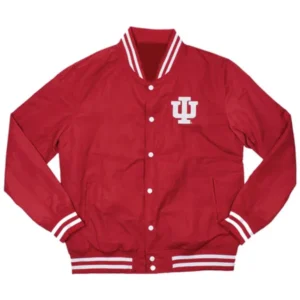 Indiana Hoosiers Script Crimson Bomber Jacket