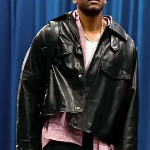 Jalen Williams Black Leather Jacket