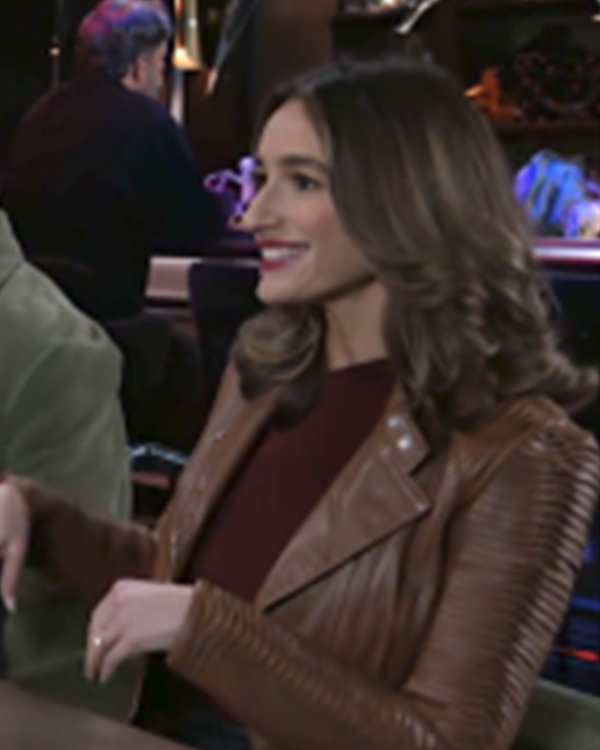 Jen Jacob Beyond The Gates Brown Leather Biker Jacket