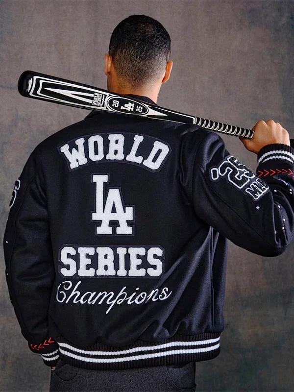 Los Angeles Dodgers Joshua Vides x Fanatics World Series Champions Varsity Jacket - Image 4