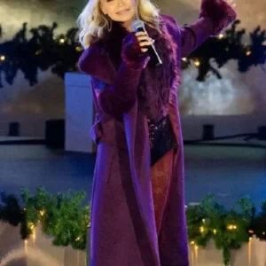Christmas In Rockefeller Kristin Chenoweth Purple Coat