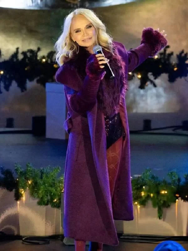 Christmas In Rockefeller Kristin Chenoweth Purple Coat