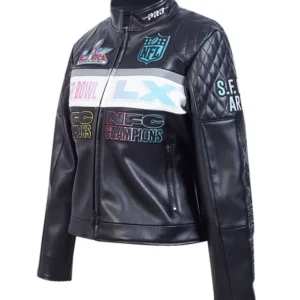 LX Super Bowl Moto Leather Jacket
