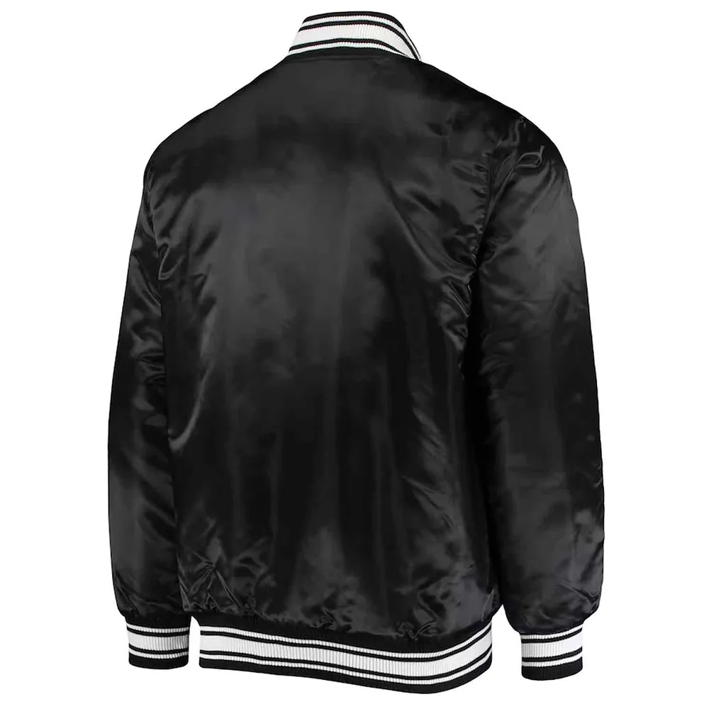 Locker Room Detroit Lions Black Satin Jacket - Image 2