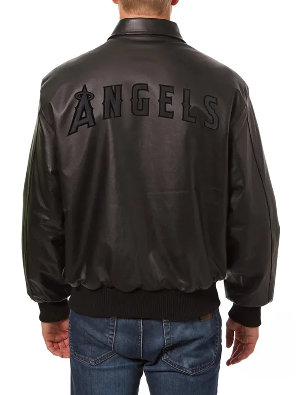 MLB Los Angeles Angels Leather Bomber Jacket