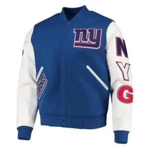 Logo Varsity NY Giants White/Royal Jacket