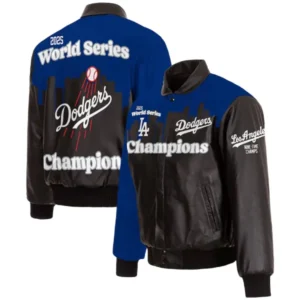 Los Angeles Dodgers World Series Champions Leather Jacket