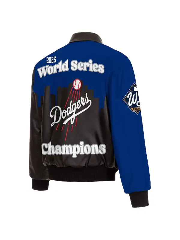 Los Angeles Dodgers World Series Champions Leather Jacket - Image 3