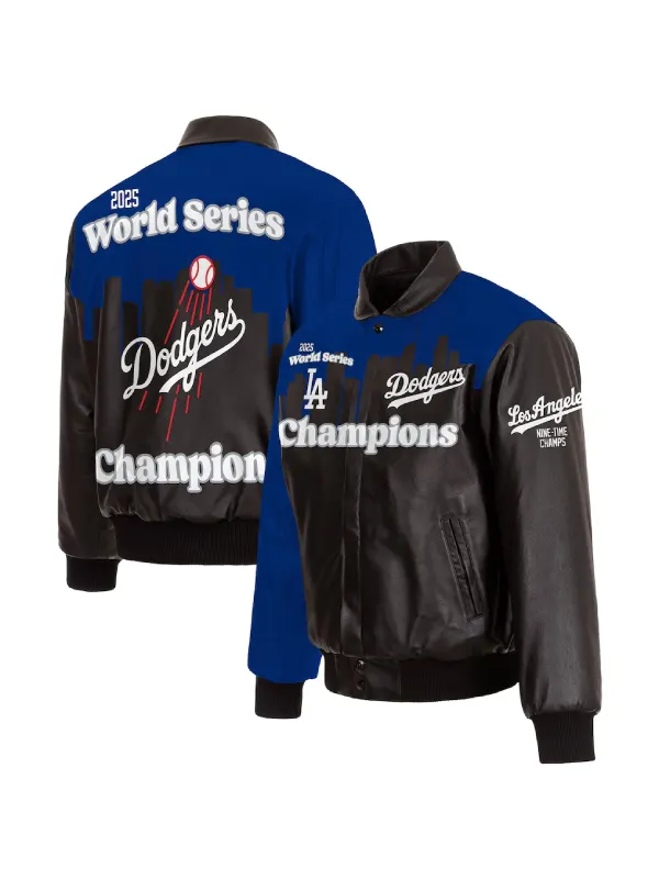 Los Angeles Dodgers World Series Champions Leather Jacket