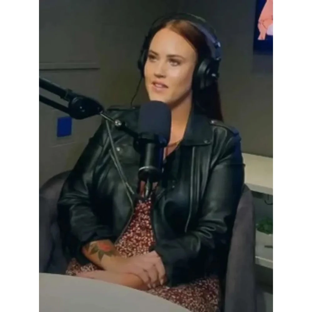 Love Is Blind S06 Chelsea Blackwell Black Leather Jacket