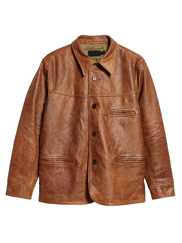 Mercedes-Benz Damson Idris Bradley Leather Car Coat - Image 2