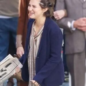 Mia McKenna-Bruce Agatha Christies Seven Dials Blue Blazer