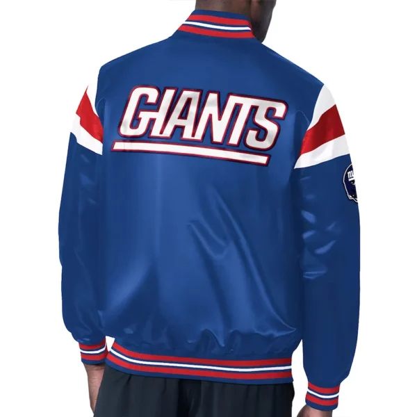 Midweight Royal NY Giants Satin Jacket