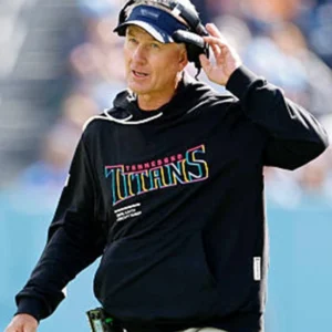 Mike McCoy Tennessee Titans 2025 Crucial Catch Black Hoodie