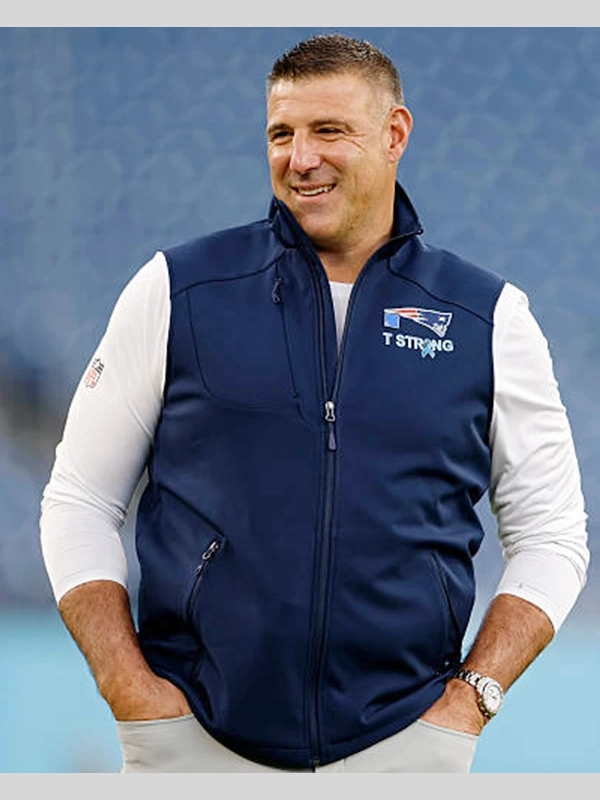 Mike Vrabel New England Patriots 2025 Blue Vest