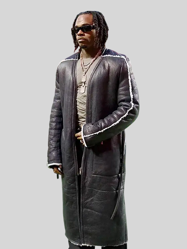 Monday Night Football Gunna Leather Long Coat - Image 2