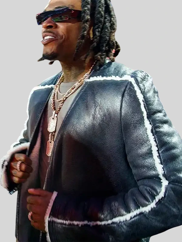 Monday Night Football Gunna Leather Long Coat - Image 4