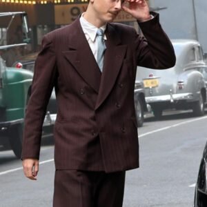 Marty Supreme 2025 Timothée Chalamet Brown Suit