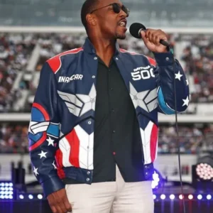 NASCAR Cup Series Anthony Mackie Daytona 500 Blue Jacket