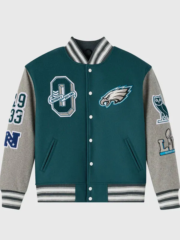 NFL 2025 Philadelphia Eagles Green Varsity Jacket