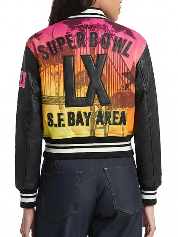 NFL Super Bowl 60 Women’s Varsity Jacket - Image 4