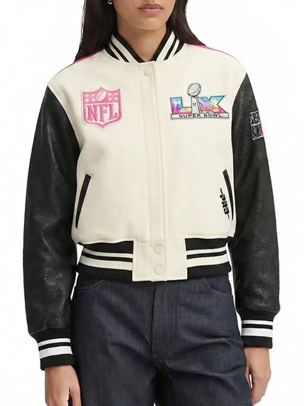 NFL Super Bowl 60 Women’s Varsity Jacket - Image 3