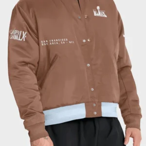 Super Bowl LX Legacy Brown Bomber Jacket