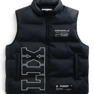 NFL Super Bowl LIX Unisex Black Puffer Vest