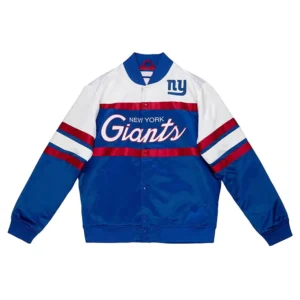 NY Giants Special Script Royal Satin Jacket
