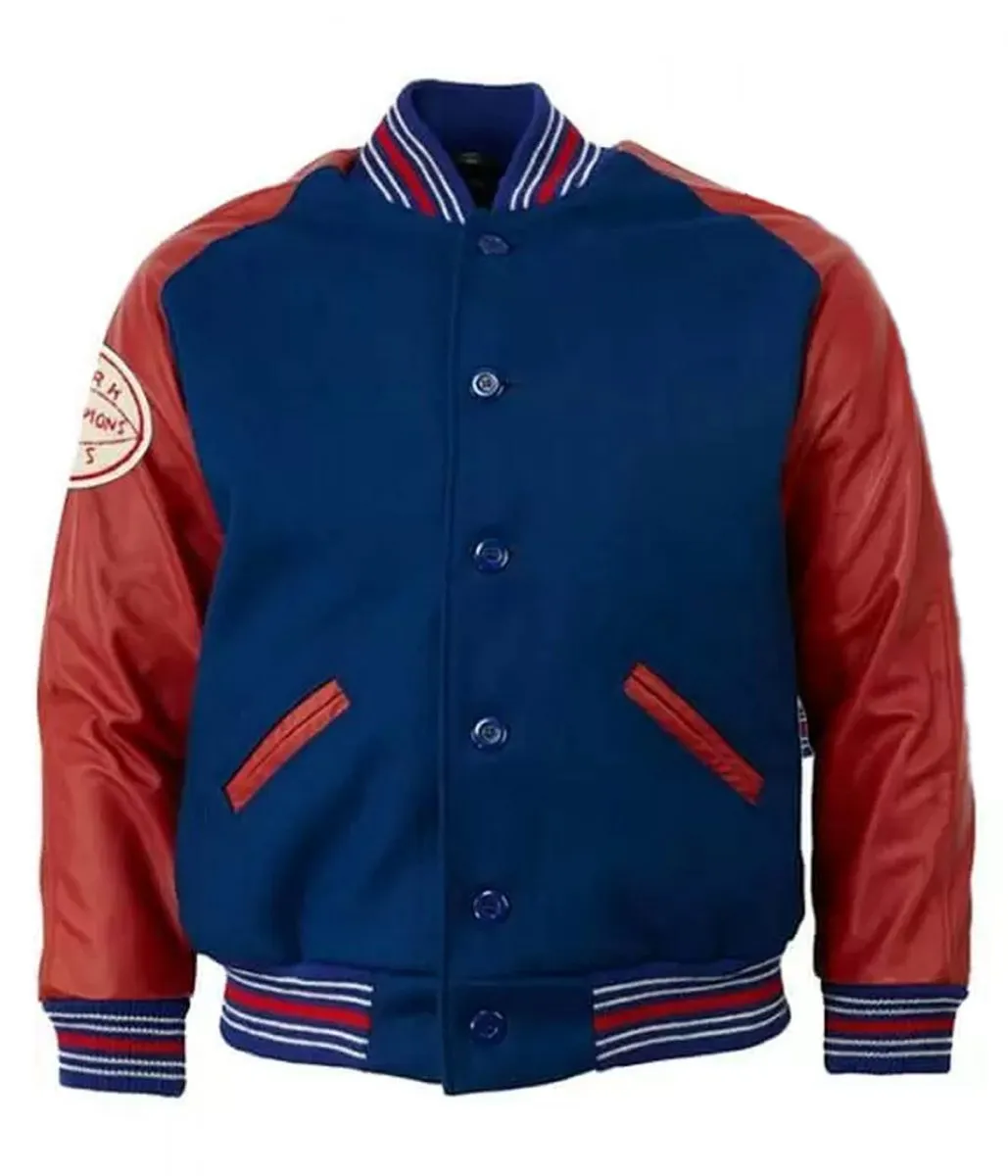 Evan Engram Varsity NY Giants Red and Blue Jacket